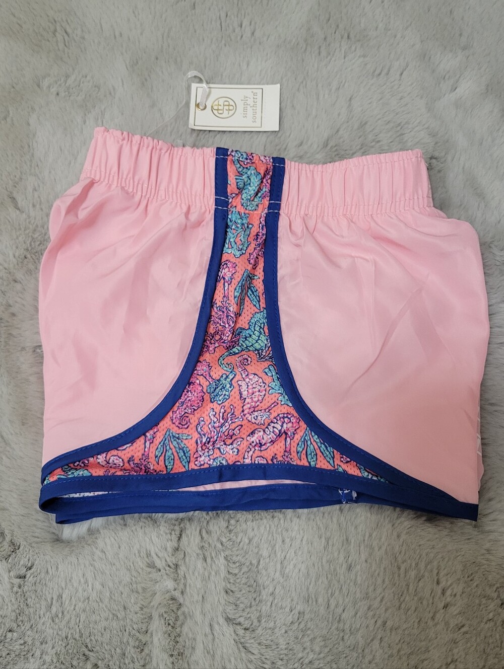 Nwt Simply Southern Girls Seahorse Print Athletic Shorts